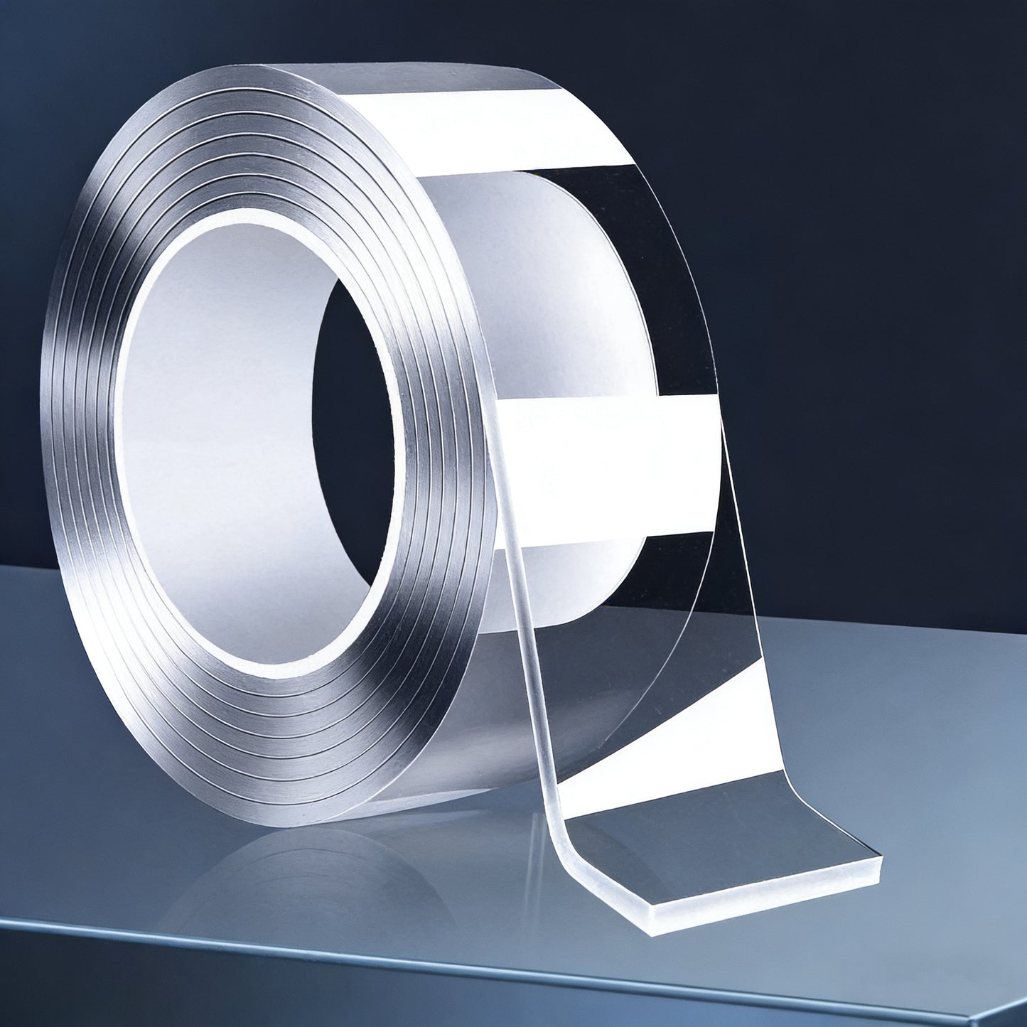 Nano double-sided transparent and seamless adhesive