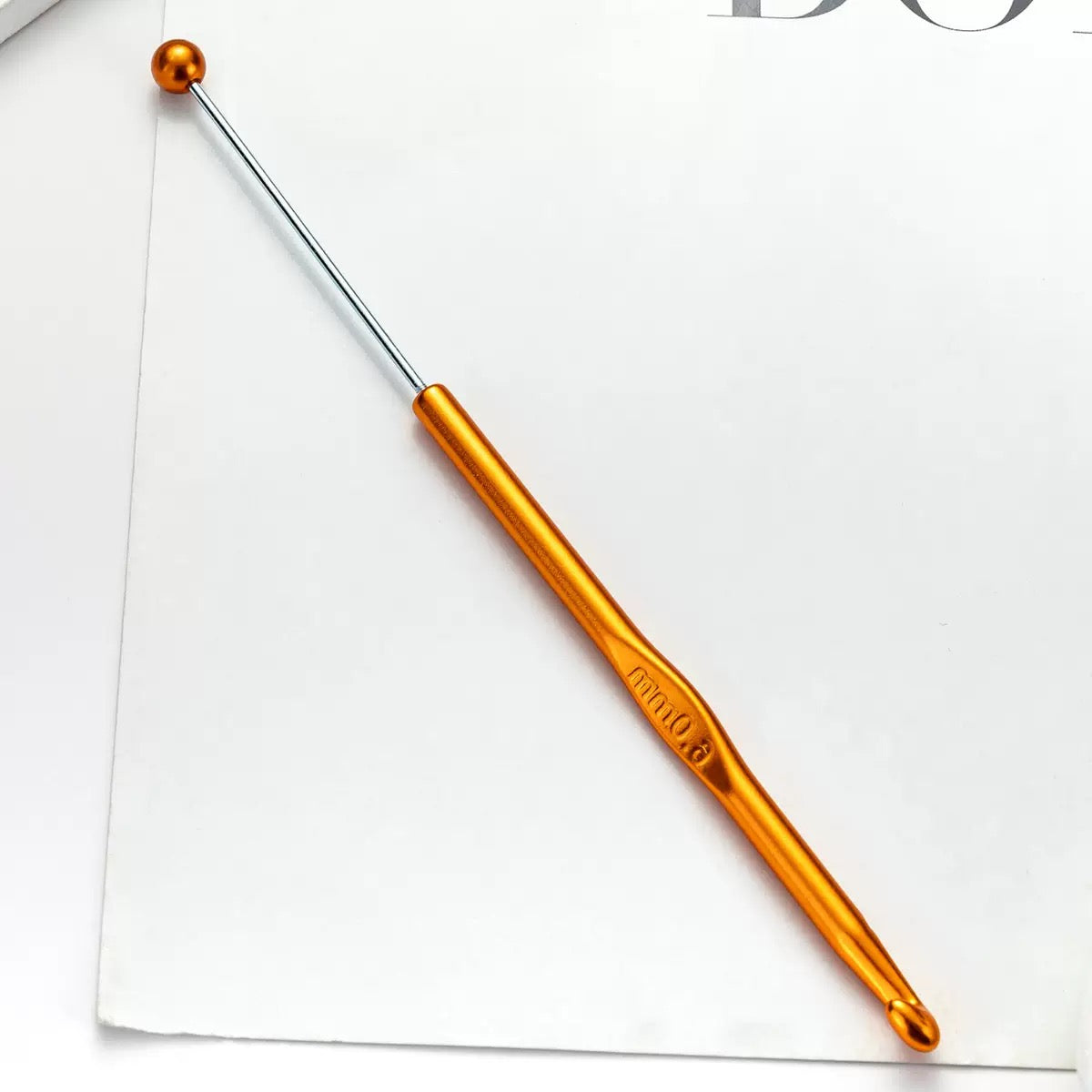 17-6MM Beadable metal color aluminum crochet hooks（6PCS）