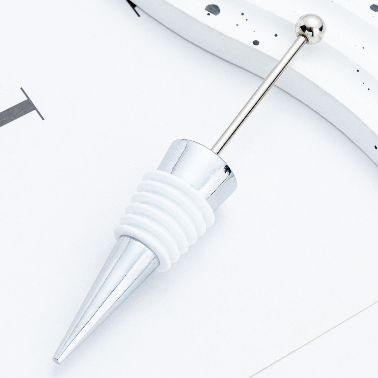 Beadable silicone alloy wine stopper（3PCS）