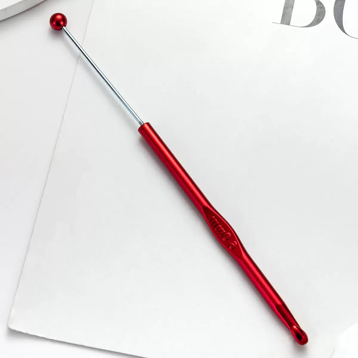 17-6MM Beadable metal color aluminum crochet hooks（6PCS）