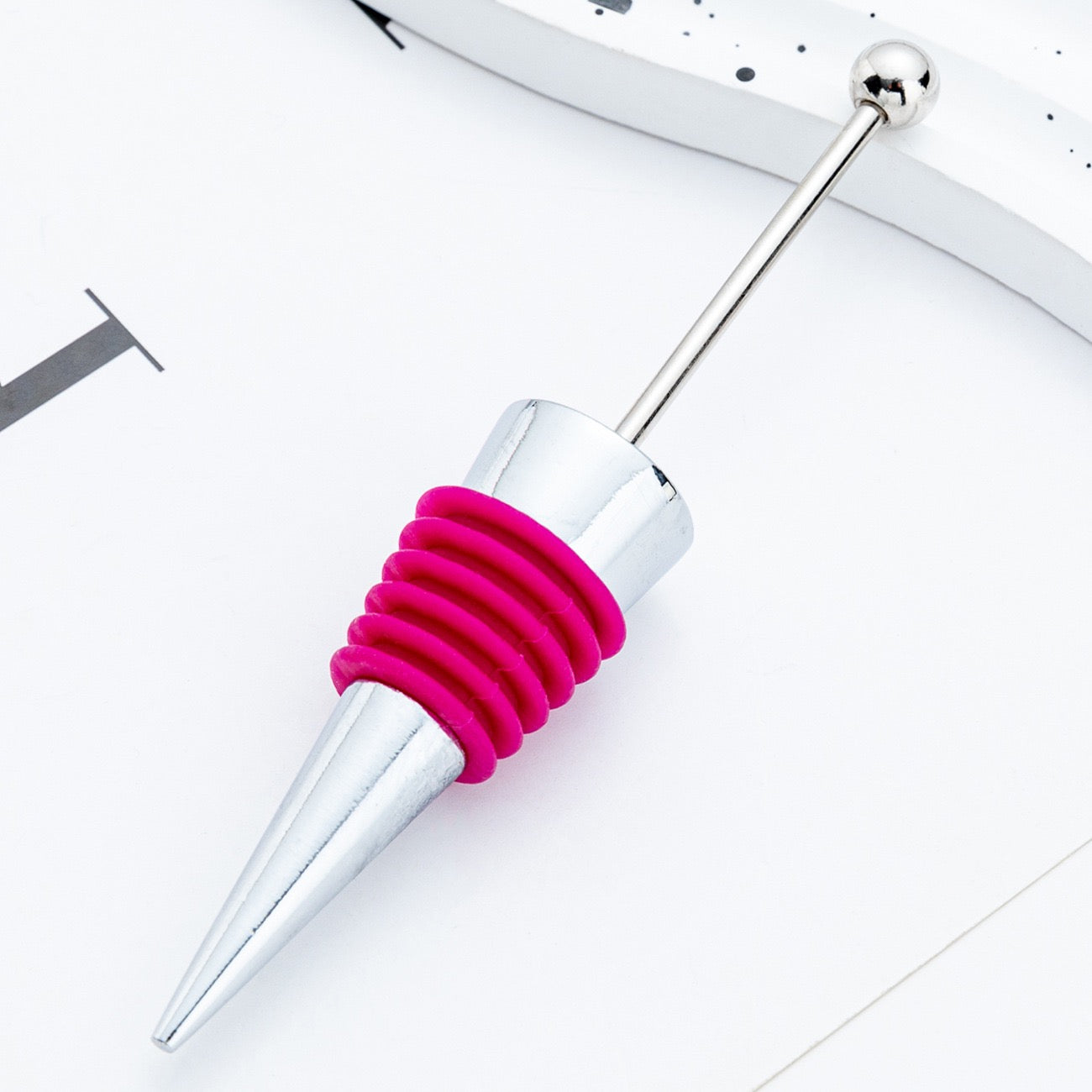 Beadable silicone alloy wine stopper（3PCS）