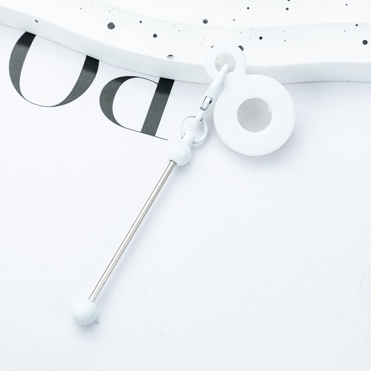 Beaded silicone straw hanging decoration（4PCS）