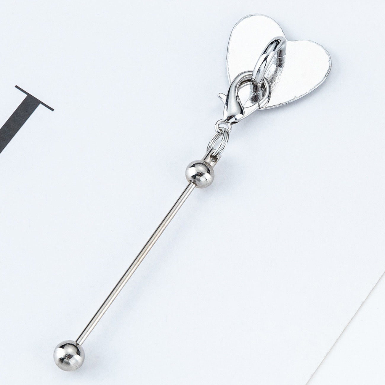 Beaded heart-shaped patch hook pendant（6PCS ）