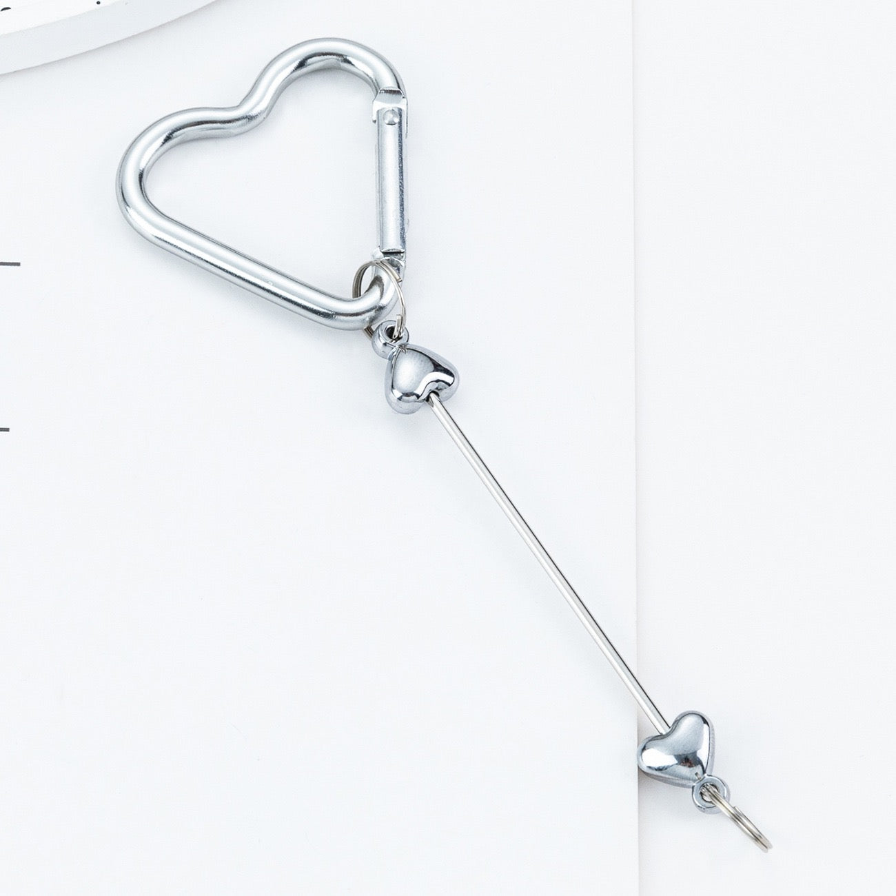 Beaded heart-shaped metal climbing buckle（6PCS）