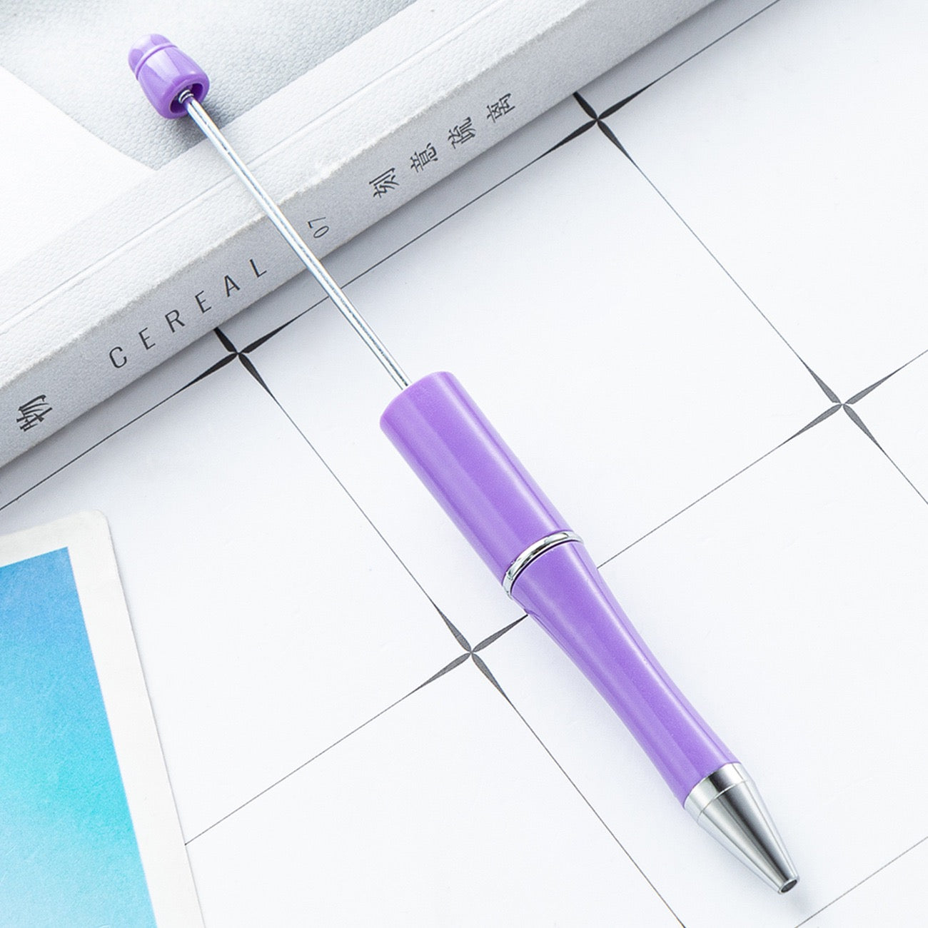 05--10PCS A bag DIY handmade bead pens, plastic ballpoint pens