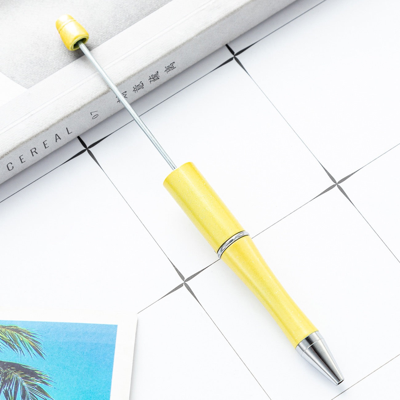 05--10PCS A bag DIY handmade bead pens, plastic ballpoint pens