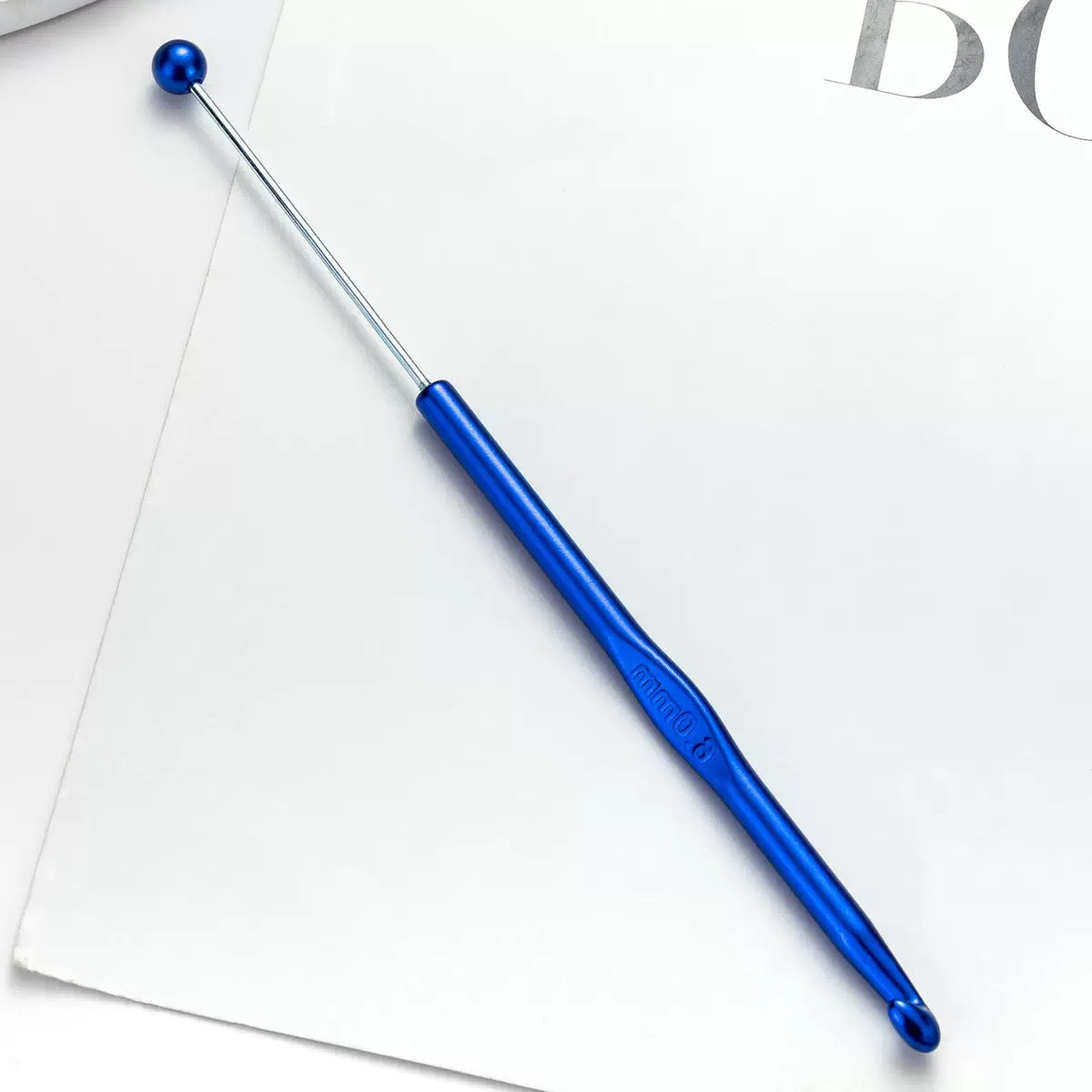 17-6MM Beadable metal color aluminum crochet hooks（6PCS）