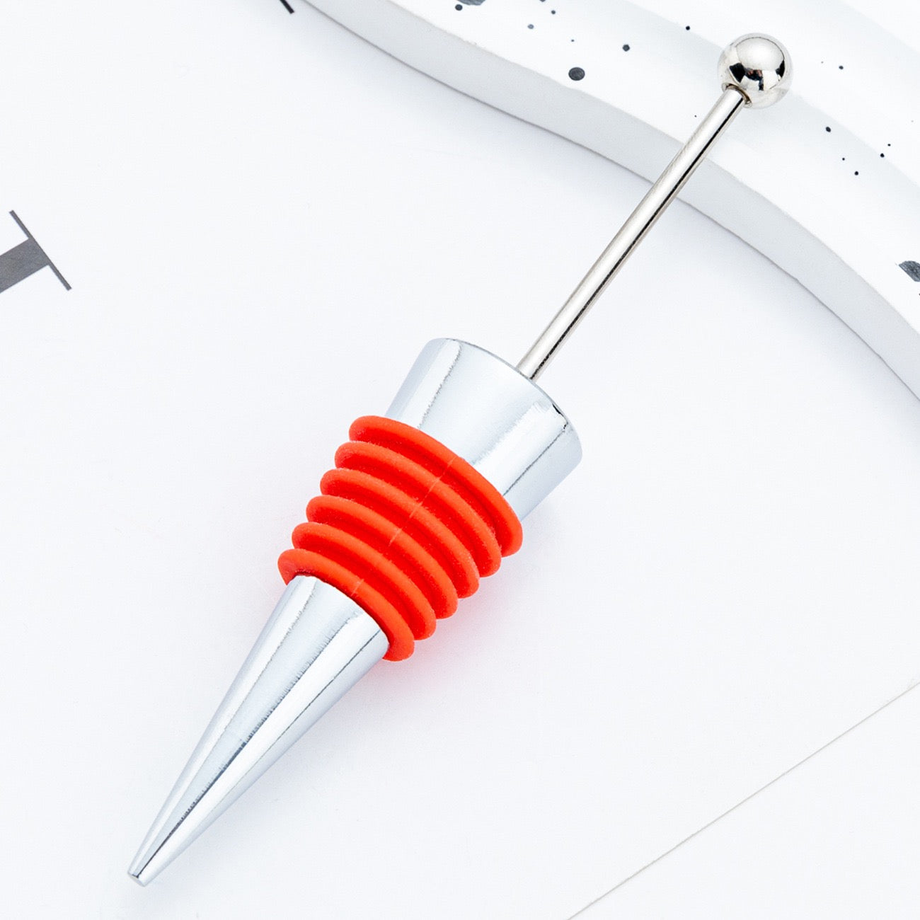 Beadable silicone alloy wine stopper（3PCS）