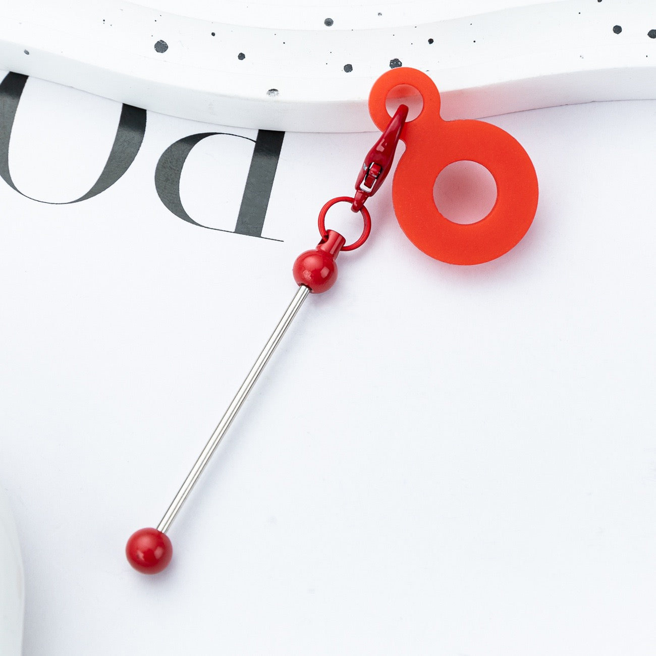 Beaded silicone straw hanging decoration（4PCS）