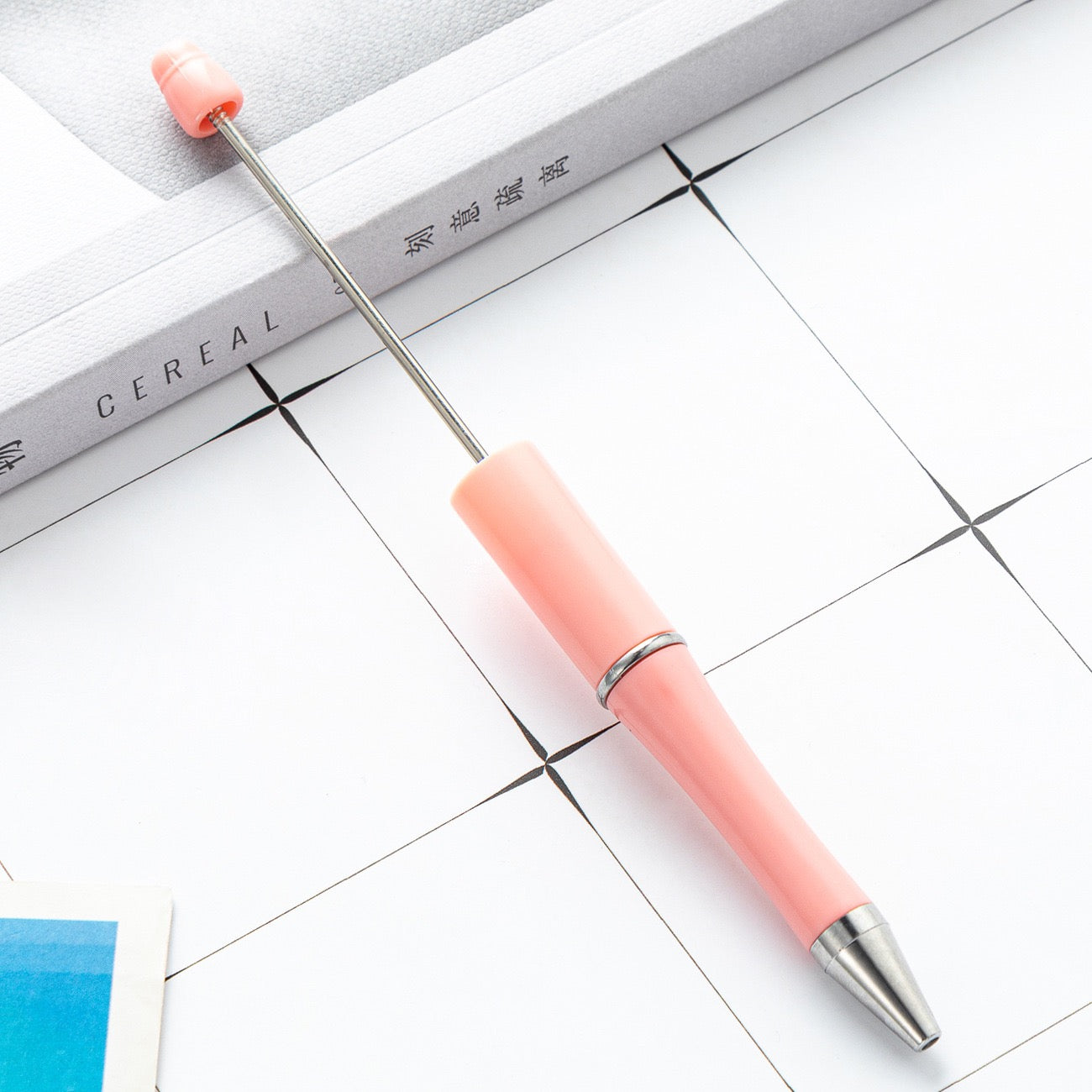 05--10PCS A bag DIY handmade bead pens, plastic ballpoint pens
