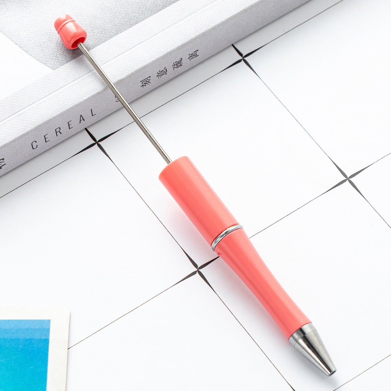 05--10PCS A bag DIY handmade bead pens, plastic ballpoint pens