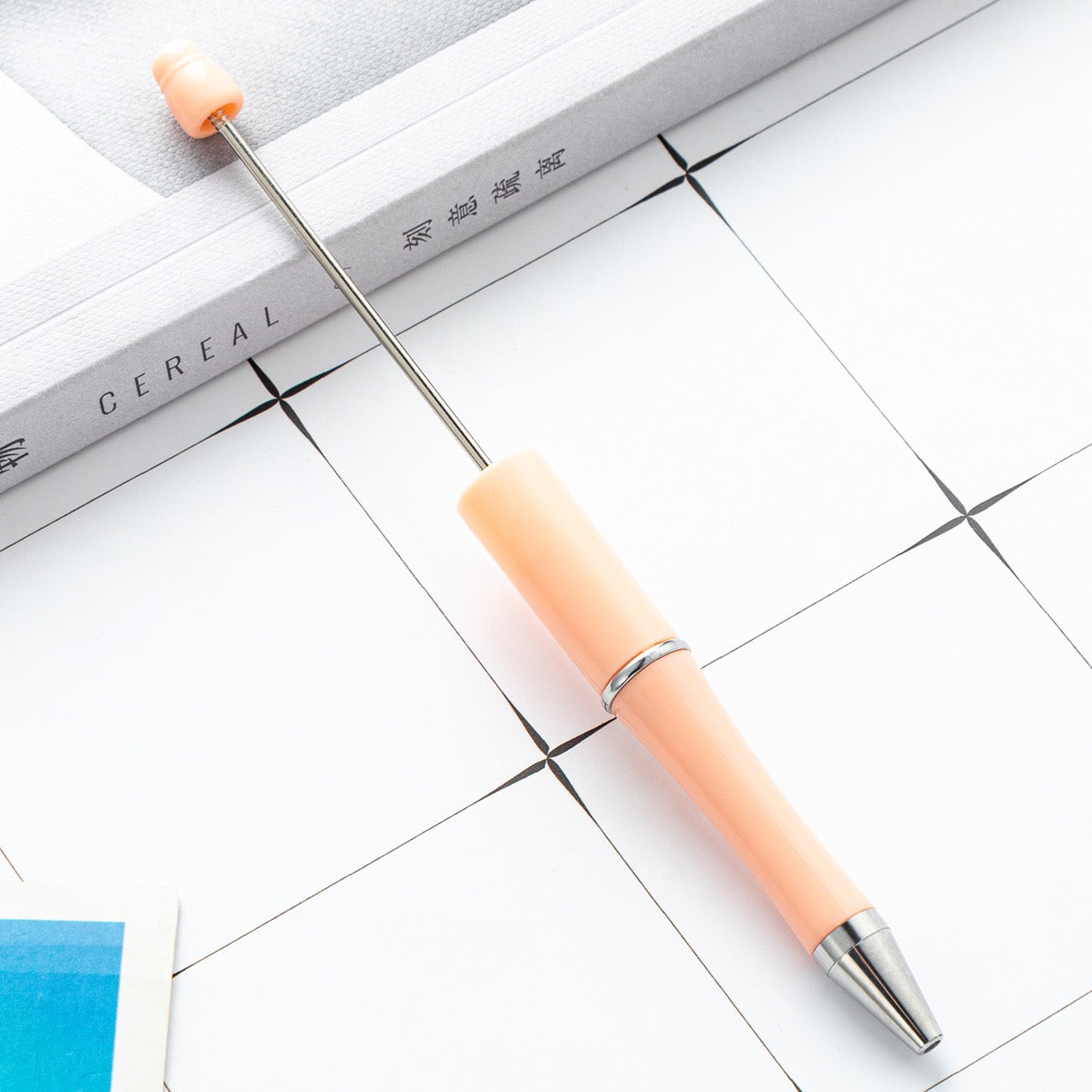 05--10PCS A bag DIY handmade bead pens, plastic ballpoint pens