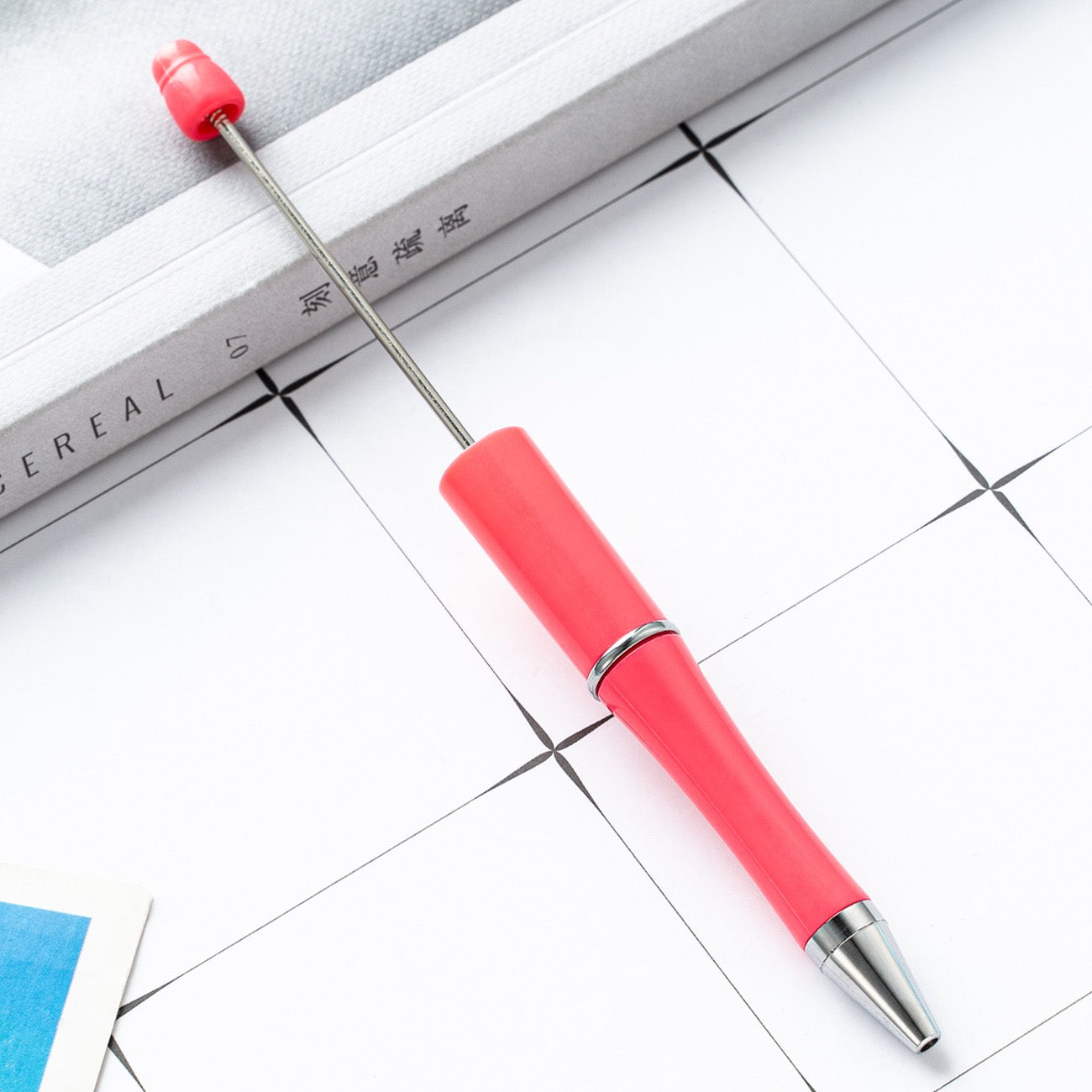 05--10PCS A bag DIY handmade bead pens, plastic ballpoint pens
