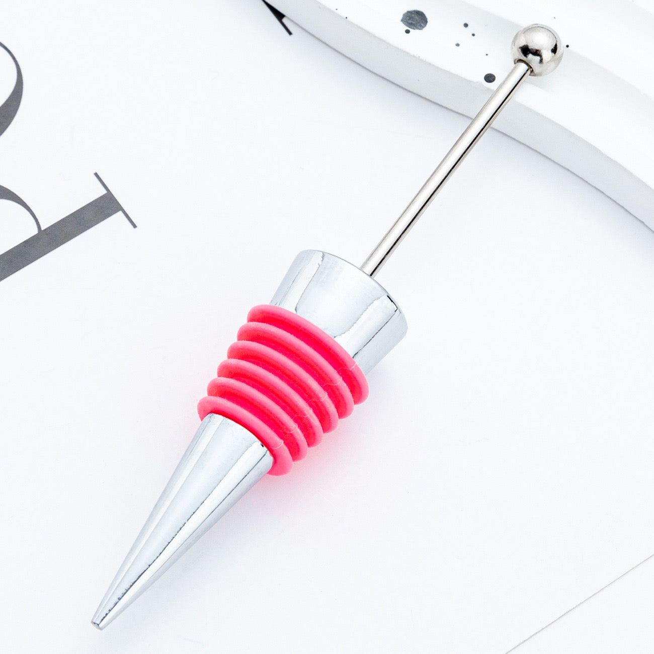 Beadable silicone alloy wine stopper（3PCS）