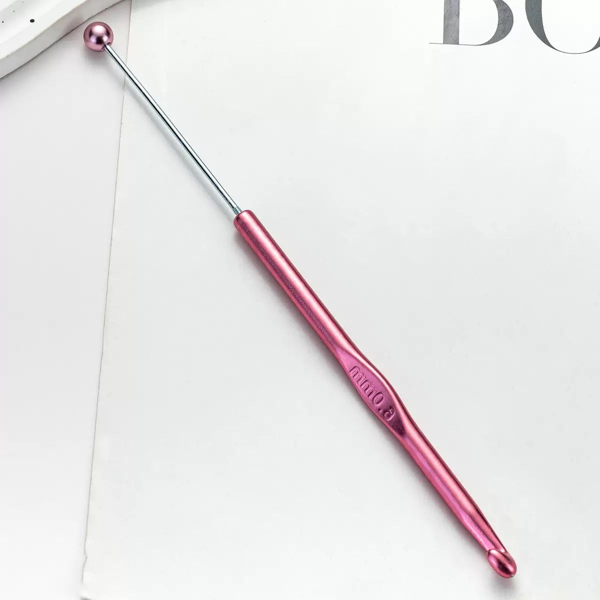 17-6MM Beadable metal color aluminum crochet hooks（6PCS）