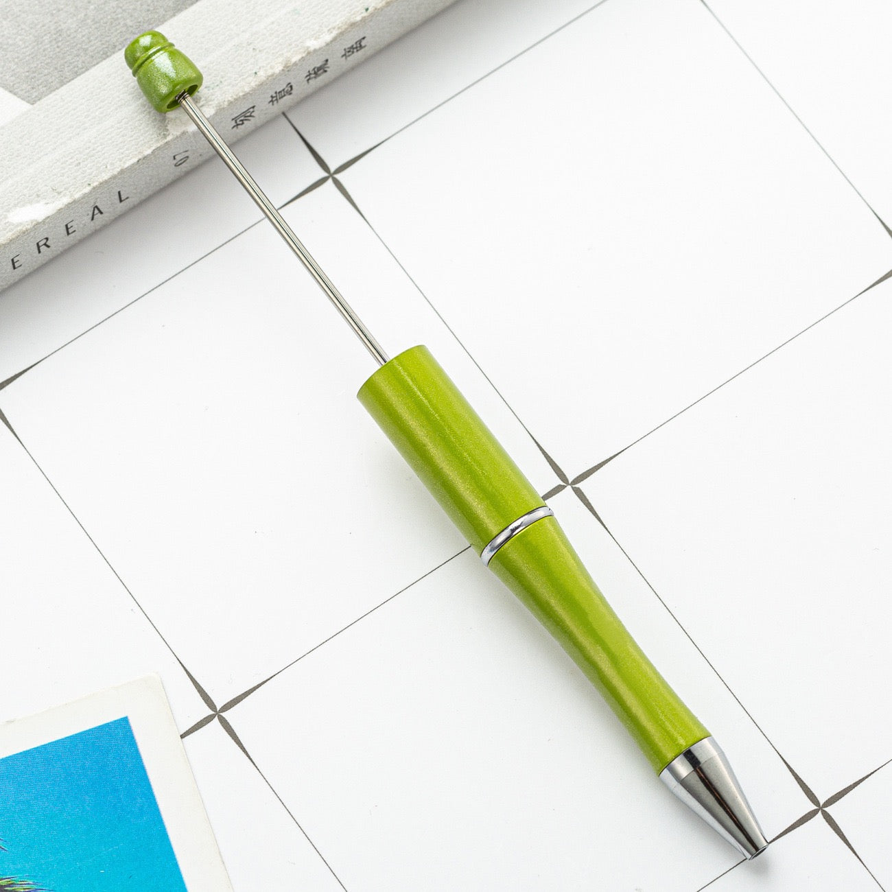 05--10PCS A bag DIY handmade bead pens, plastic ballpoint pens