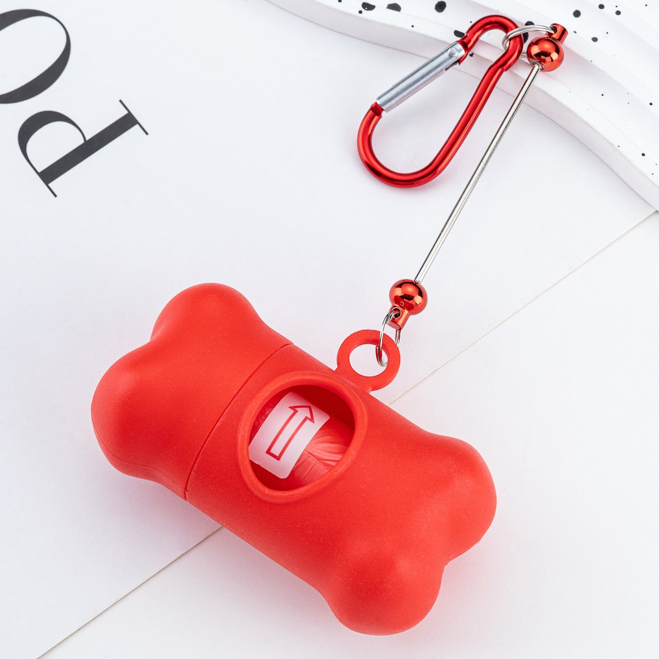 Creative beaded climbing buckle pet litter bag