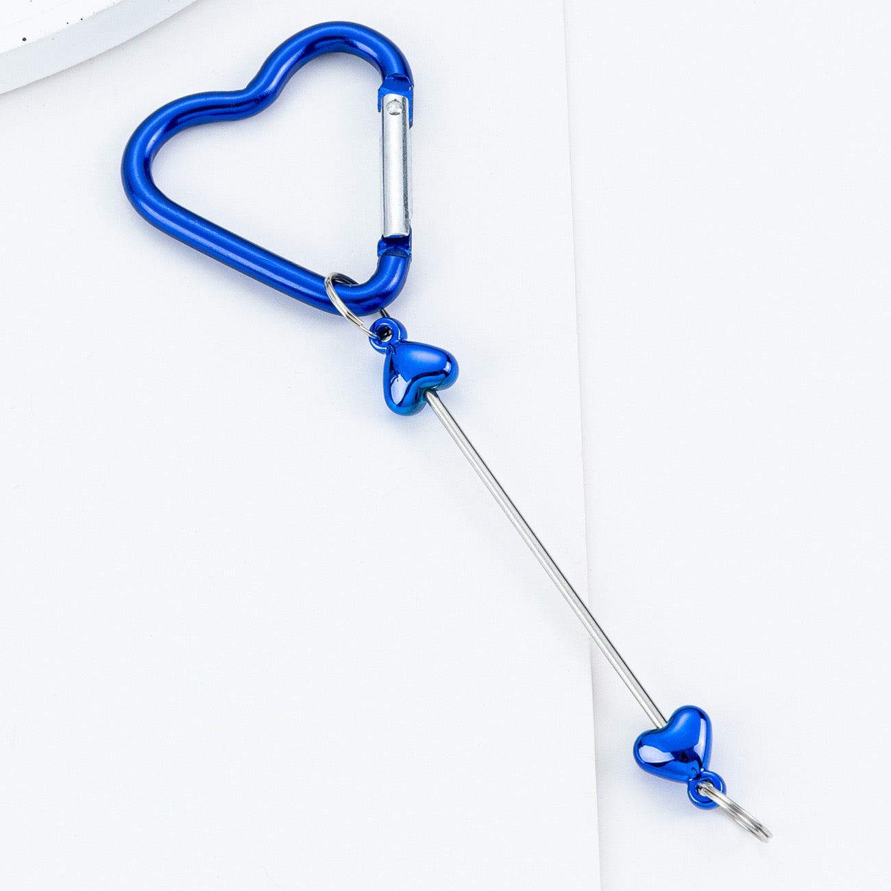 Beaded heart-shaped metal climbing buckle（6PCS）
