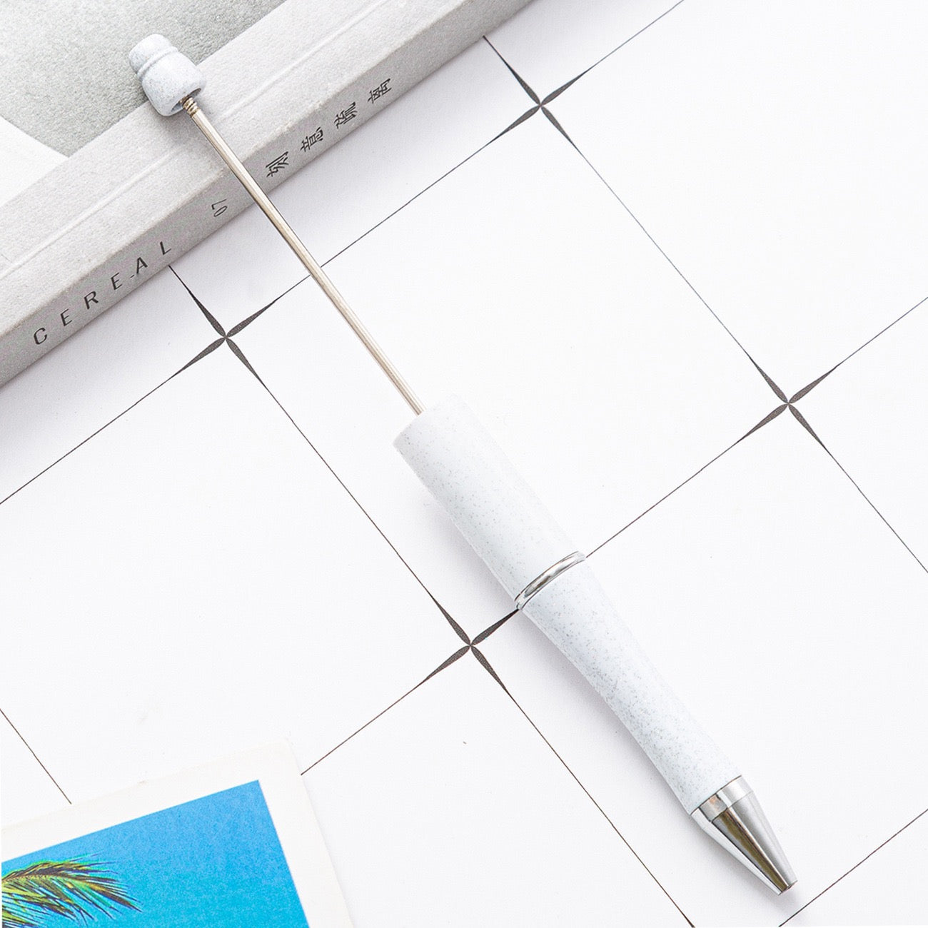 05--10PCS A bag DIY handmade bead pens, plastic ballpoint pens