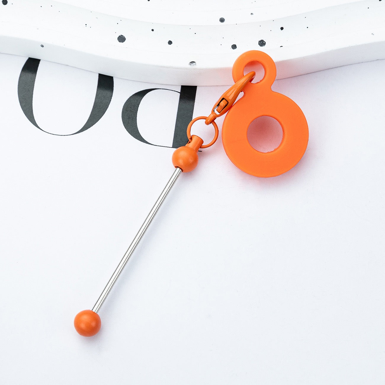 Beaded silicone straw hanging decoration（4PCS）