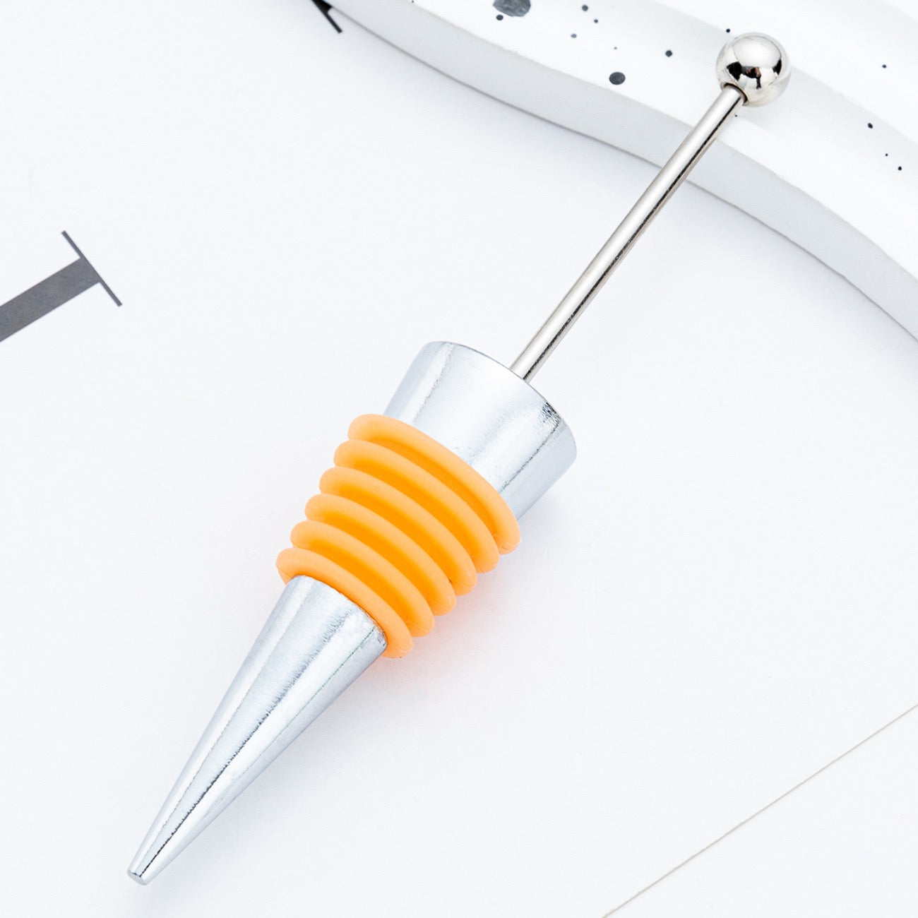 Beadable silicone alloy wine stopper（3PCS）
