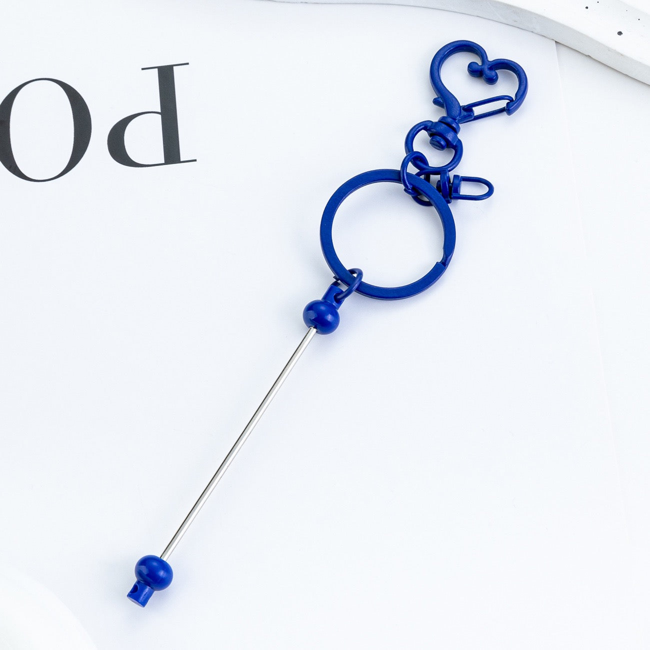 Beaded heart keychain pendant（6PCS ）