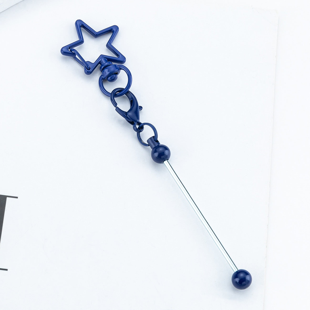 Beaded five-pointed star shaped keychain（6PCS）