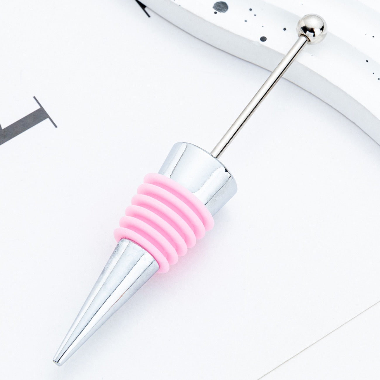 Beadable silicone alloy wine stopper（3PCS）